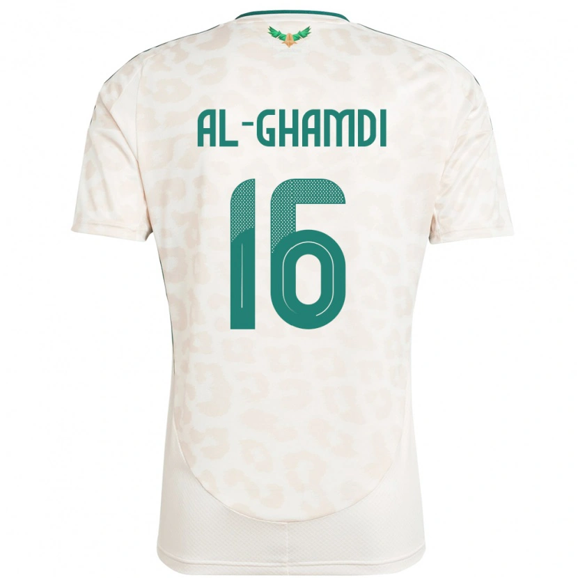 Danxen Mujer Camiseta Arabia Saudita Faisal Al-Ghamdi #16 Blanco 2ª Equipación 24-26 La Camisa