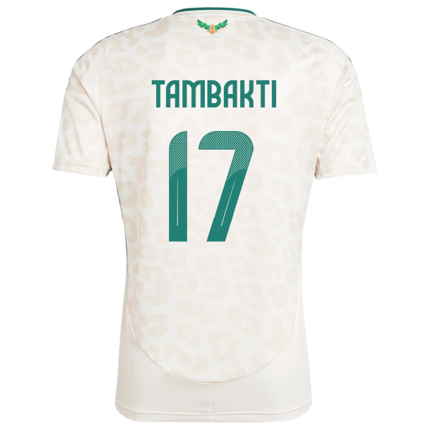 Danxen Mujer Camiseta Arabia Saudita Hassan Tambakti #17 Blanco 2ª Equipación 24-26 La Camisa