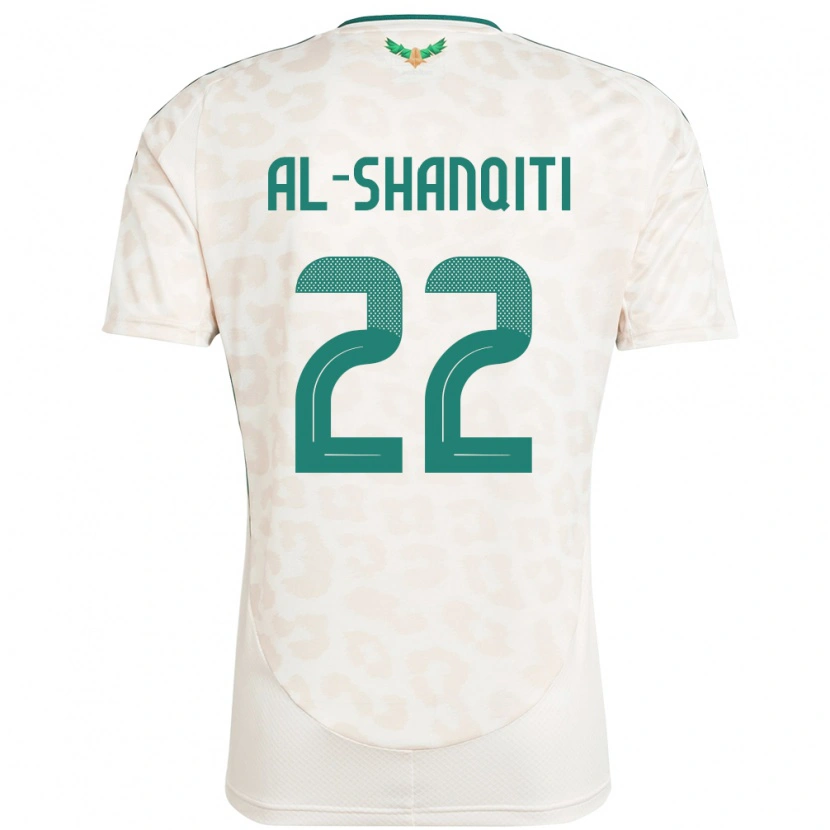 Danxen Mujer Camiseta Arabia Saudita Hamed Al-Shanqiti #22 Blanco 2ª Equipación 24-26 La Camisa