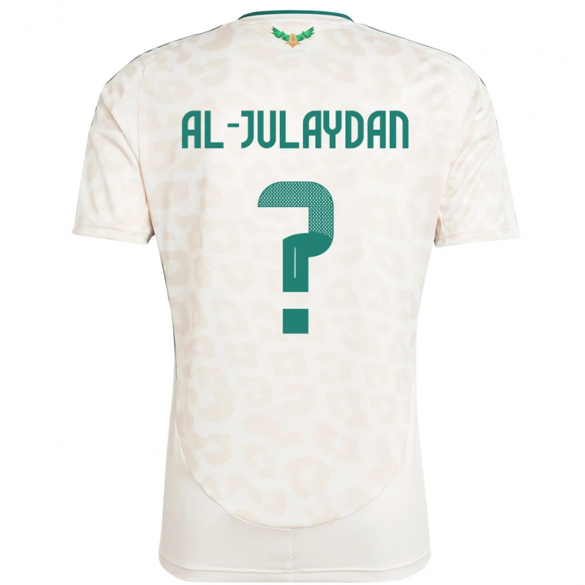 Danxen Mujer Camiseta Arabia Saudita Ahmed Al-Julaydan #0 Blanco 2ª Equipación 24-26 La Camisa