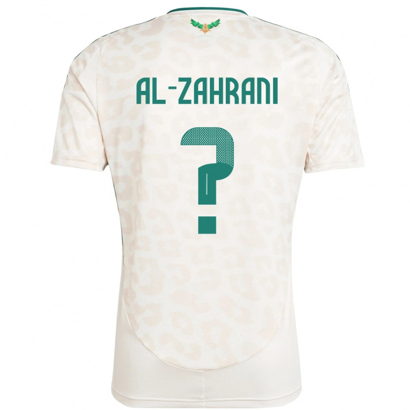 Danxen Mujer Camiseta Arabia Saudita Anas Al-Zahrani #0 Blanco 2ª Equipación 24-26 La Camisa