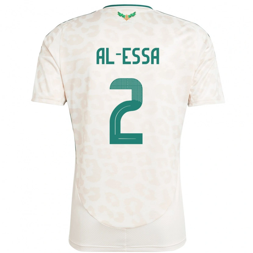 Danxen Mujer Camiseta Arabia Saudita Sultan Al-Essa #2 Blanco 2ª Equipación 24-26 La Camisa