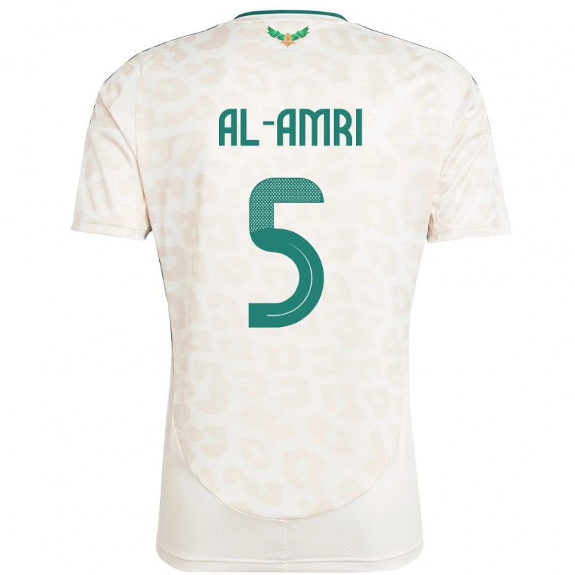Danxen Mujer Camiseta Arabia Saudita Husam Al-Amri #5 Blanco 2ª Equipación 24-26 La Camisa