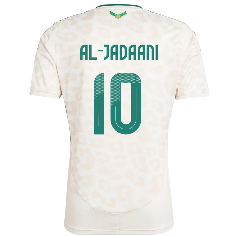 Danxen Mujer Camiseta Arabia Saudita Nawaf Al-Jadaani #10 Blanco 2ª Equipación 24-26 La Camisa