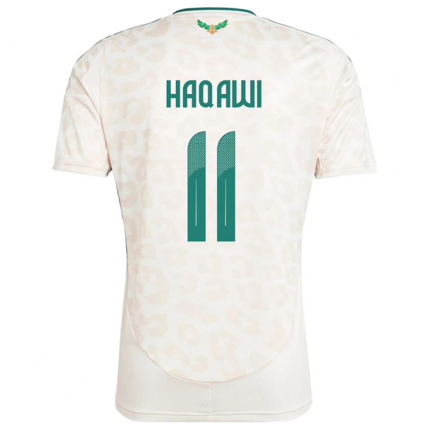 Danxen Mujer Camiseta Arabia Saudita Saad Haqawi #11 Blanco 2ª Equipación 24-26 La Camisa