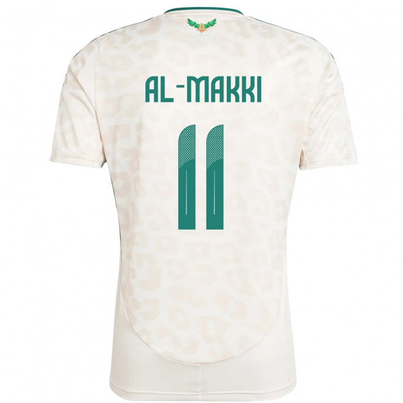 Danxen Mujer Camiseta Arabia Saudita Ali Al-Makki #11 Blanco 2ª Equipación 24-26 La Camisa