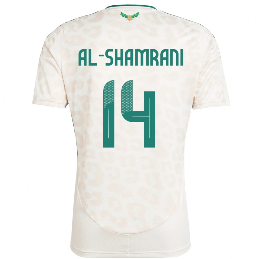 Danxen Mujer Camiseta Arabia Saudita Farhah Al-Shamrani #14 Blanco 2ª Equipación 24-26 La Camisa