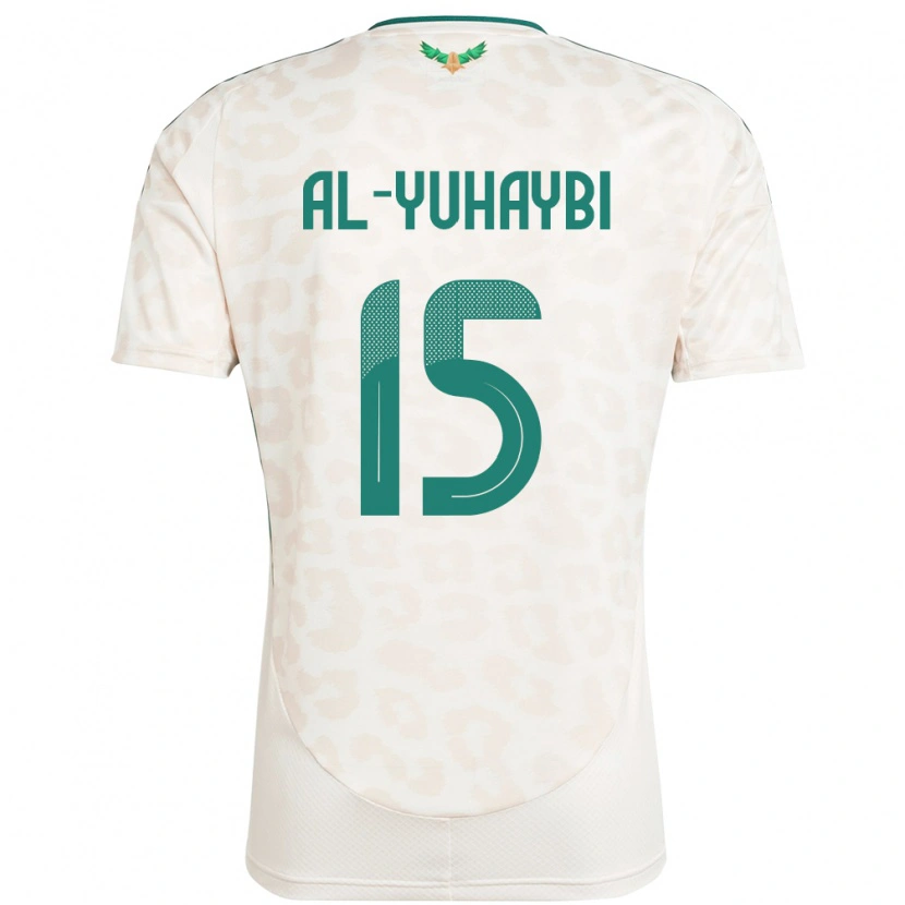 Danxen Mujer Camiseta Arabia Saudita Amar Al-Yuhaybi #15 Blanco 2ª Equipación 24-26 La Camisa