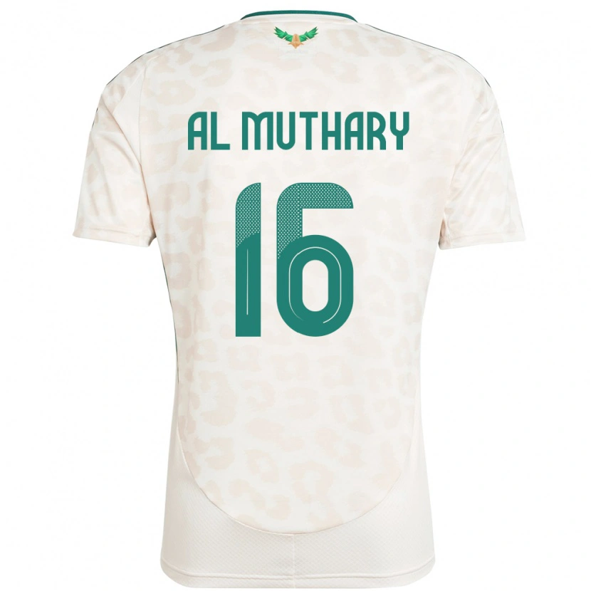Danxen Mujer Camiseta Arabia Saudita Saad Al-Mutairi #16 Blanco 2ª Equipación 24-26 La Camisa