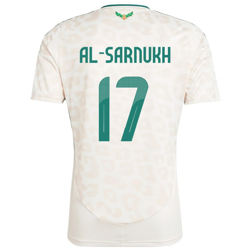 Danxen Mujer Camiseta Arabia Saudita Mohamed Al-Sarnukh #17 Blanco 2ª Equipación 24-26 La Camisa