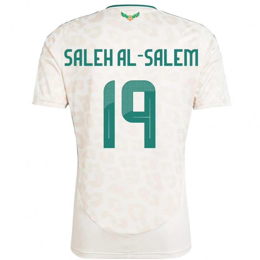 Danxen Mujer Camiseta Arabia Saudita Yousef Saleh Al-Salem #19 Blanco 2ª Equipación 24-26 La Camisa