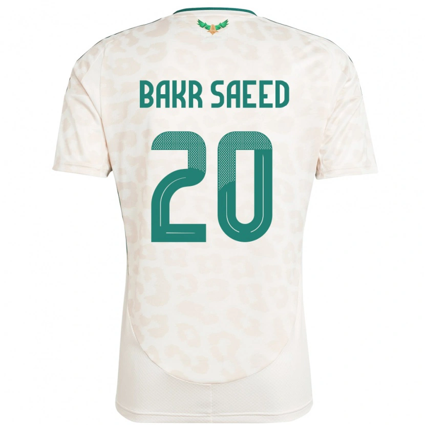 Danxen Mujer Camiseta Arabia Saudita Abu Bakr Saeed #20 Blanco 2ª Equipación 24-26 La Camisa