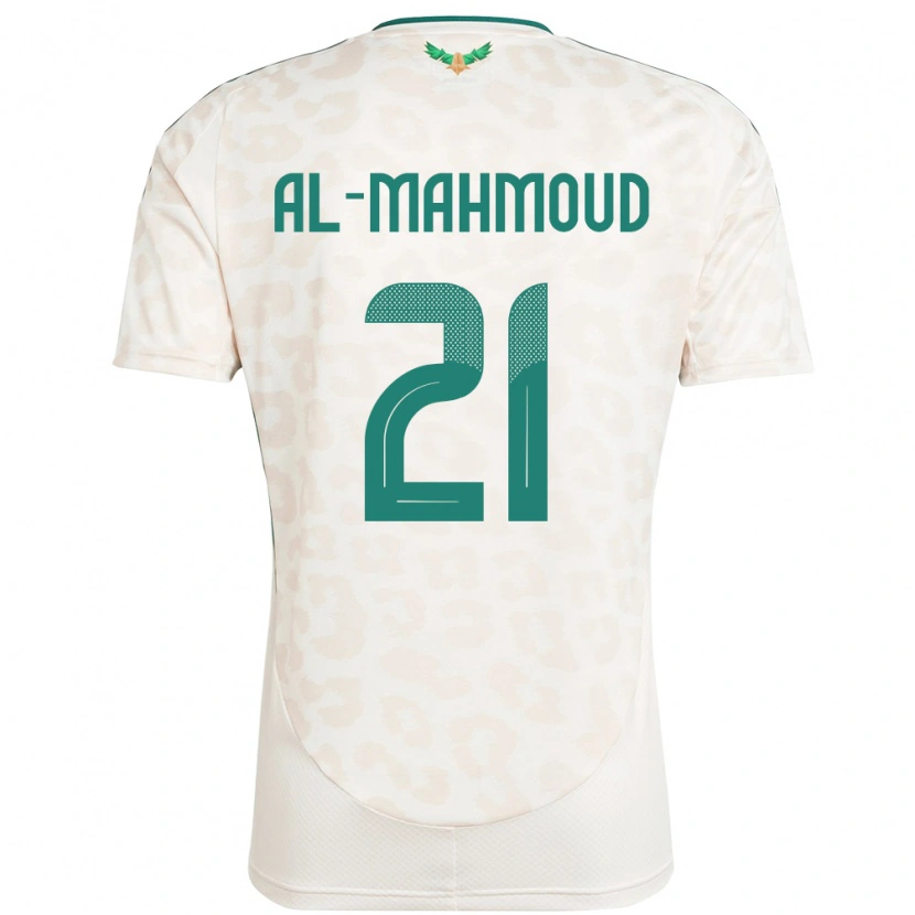 Danxen Mujer Camiseta Arabia Saudita Mohammed Al-Mahmoud #21 Blanco 2ª Equipación 24-26 La Camisa