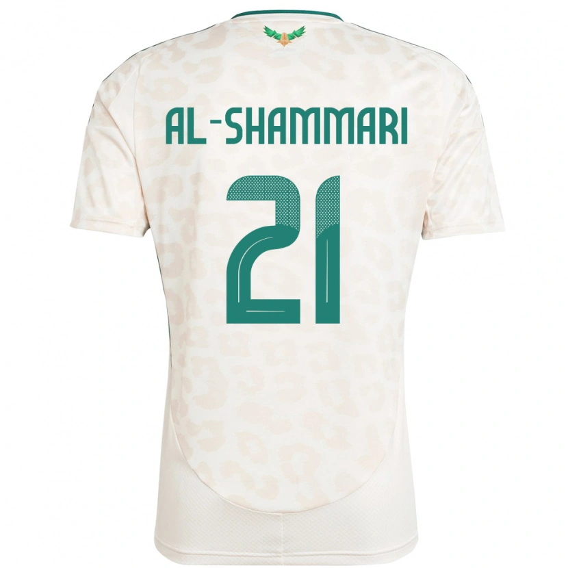 Danxen Mujer Camiseta Arabia Saudita Musaed Al-Shammari #21 Blanco 2ª Equipación 24-26 La Camisa
