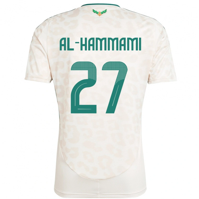 Danxen Mujer Camiseta Arabia Saudita Hammam Al-Hammami #27 Blanco 2ª Equipación 24-26 La Camisa