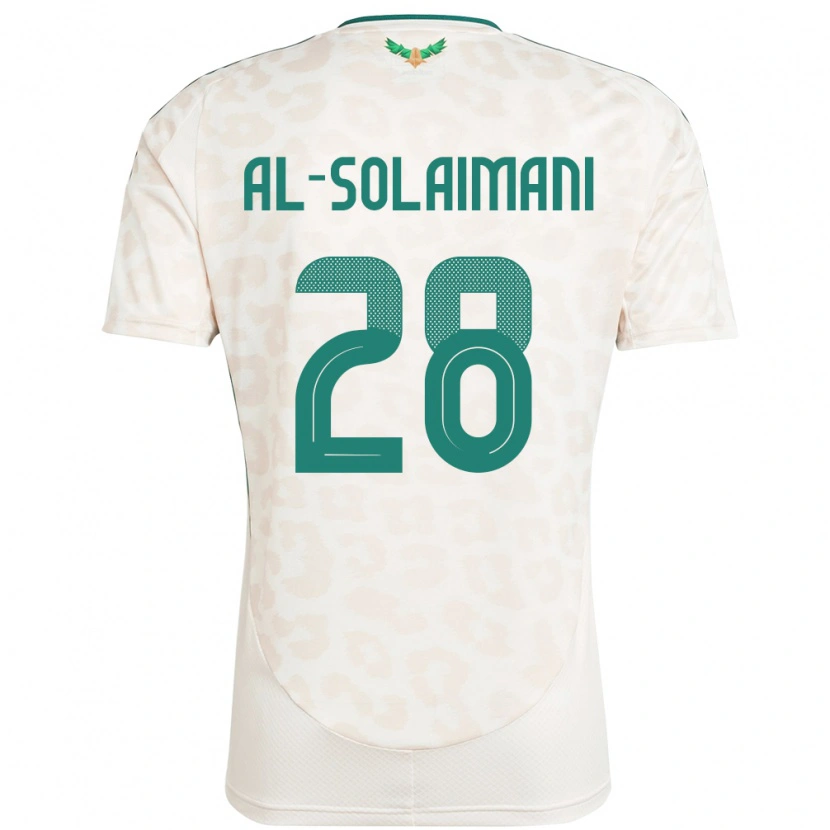 Danxen Mujer Camiseta Arabia Saudita Solaiman Al-Solaimani #28 Blanco 2ª Equipación 24-26 La Camisa