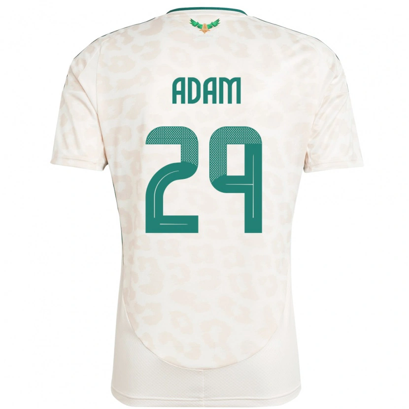 Danxen Mujer Camiseta Arabia Saudita Hamed Adam #29 Blanco 2ª Equipación 24-26 La Camisa