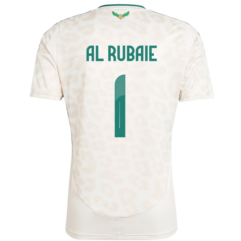 Danxen Mujer Camiseta Arabia Saudita Mohammed Al Rubaie #1 Blanco 2ª Equipación 24-26 La Camisa