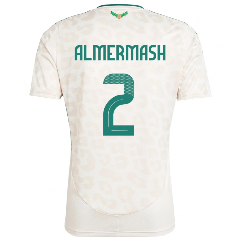 Danxen Mujer Camiseta Arabia Saudita Oama Almermash #2 Blanco 2ª Equipación 24-26 La Camisa
