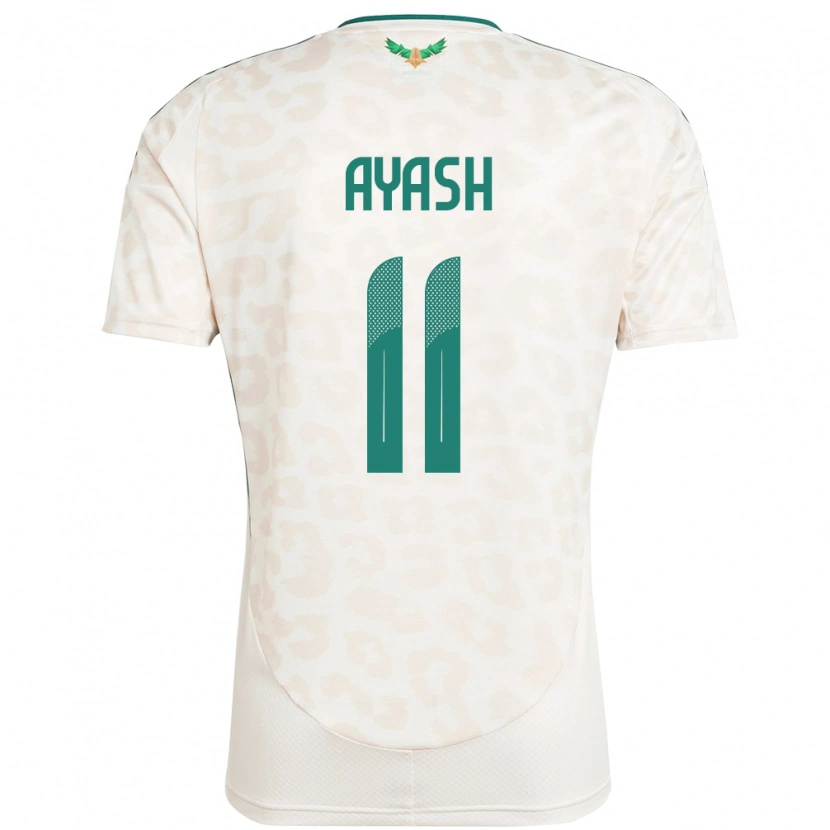 Danxen Mujer Camiseta Arabia Saudita Ziyad Ayash #11 Blanco 2ª Equipación 24-26 La Camisa