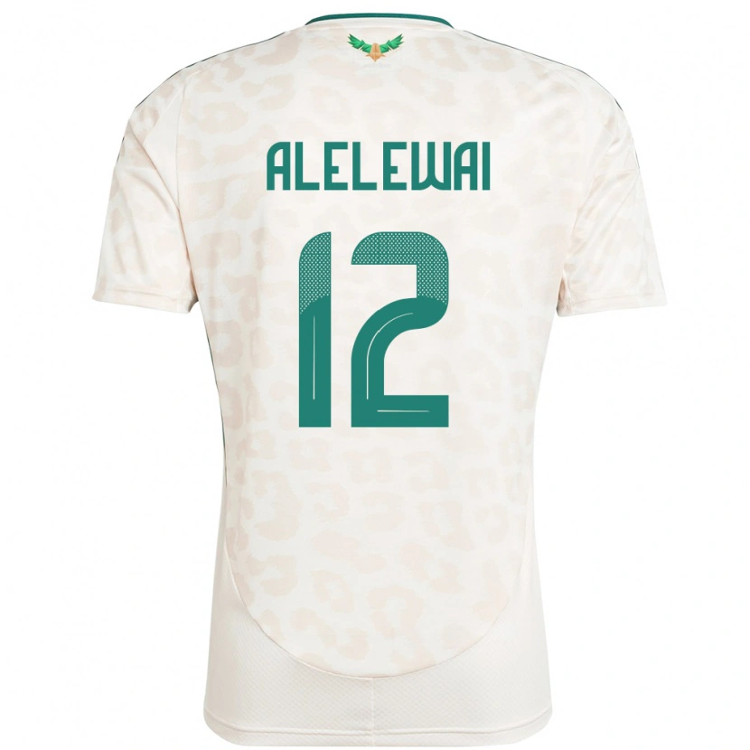 Danxen Mujer Camiseta Arabia Saudita Abdulaziz Alelewai #12 Blanco 2ª Equipación 24-26 La Camisa