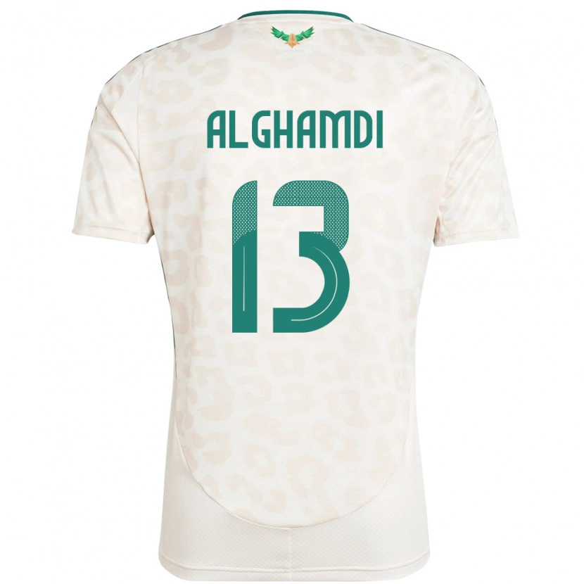 Danxen Mujer Camiseta Arabia Saudita Hazzaa Alghamdi #13 Blanco 2ª Equipación 24-26 La Camisa