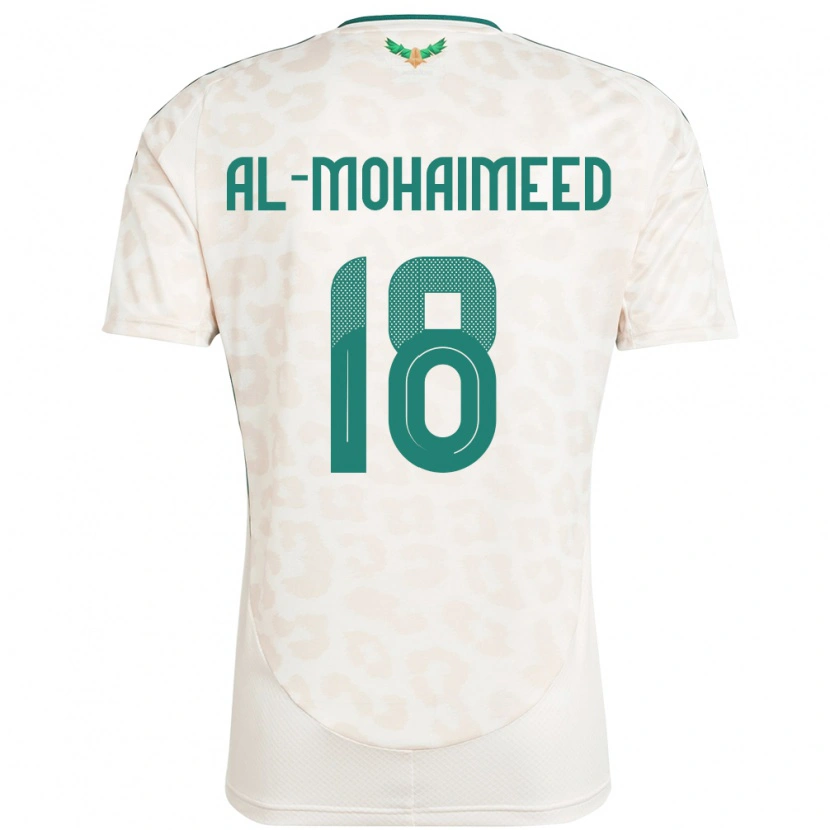 Danxen Mujer Camiseta Arabia Saudita Samer Al Mohaimeed #18 Blanco 2ª Equipación 24-26 La Camisa