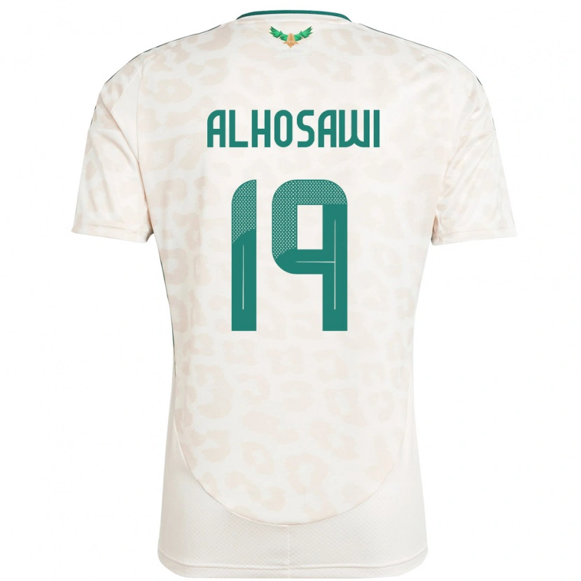 Danxen Mujer Camiseta Arabia Saudita Zakrei Alhosawi #19 Blanco 2ª Equipación 24-26 La Camisa