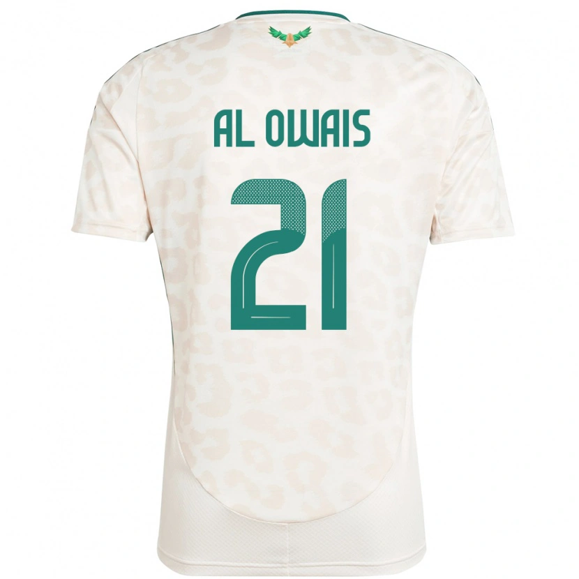 Danxen Mujer Camiseta Arabia Saudita Mohammed Al Owais #21 Blanco 2ª Equipación 24-26 La Camisa