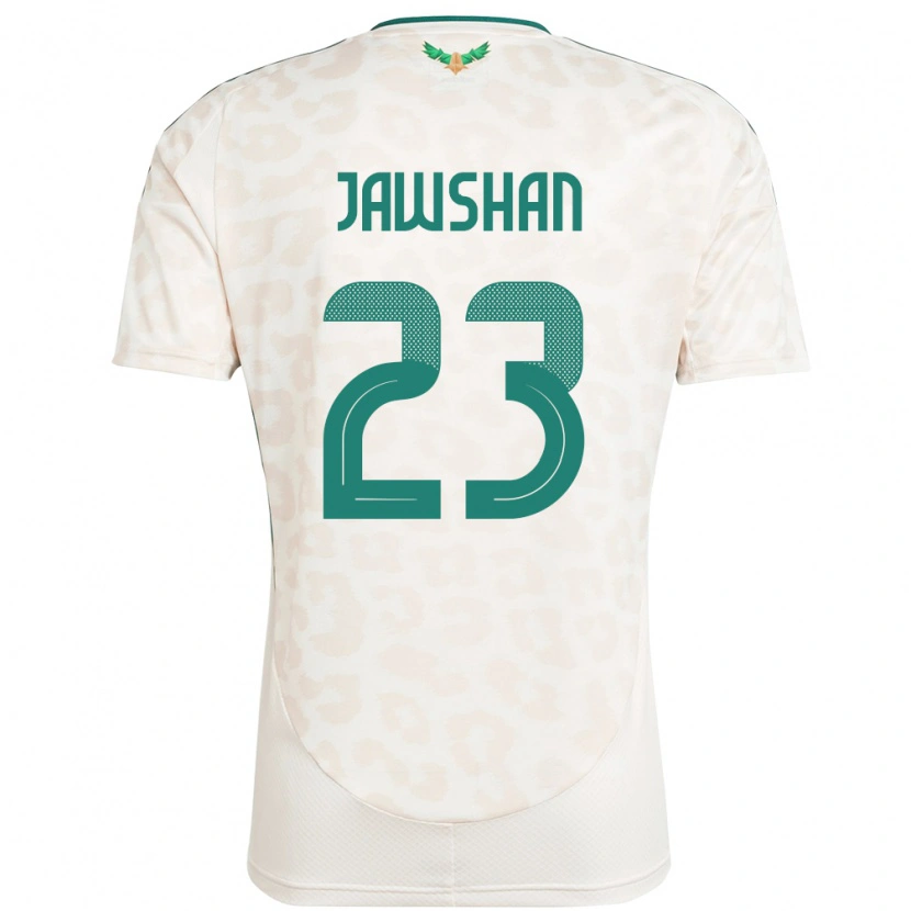 Danxen Mujer Camiseta Arabia Saudita Yazeed Jawshan #23 Blanco 2ª Equipación 24-26 La Camisa