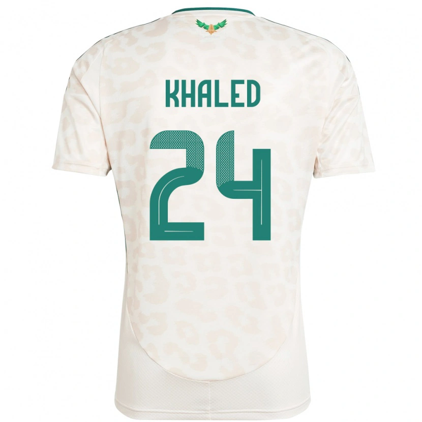Danxen Mujer Camiseta Arabia Saudita Atheer Khaled #24 Blanco 2ª Equipación 24-26 La Camisa