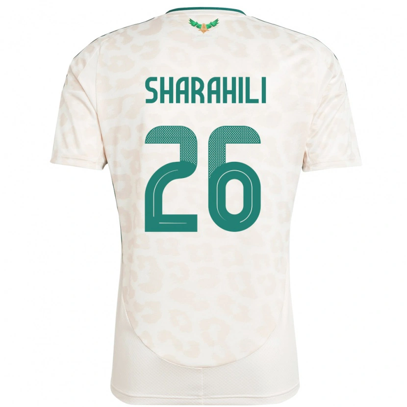 Danxen Mujer Camiseta Arabia Saudita Riyadh Sharahili #26 Blanco 2ª Equipación 24-26 La Camisa