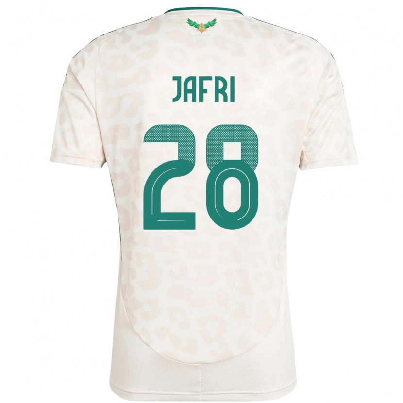 Danxen Mujer Camiseta Arabia Saudita Farah Jafri #28 Blanco 2ª Equipación 24-26 La Camisa