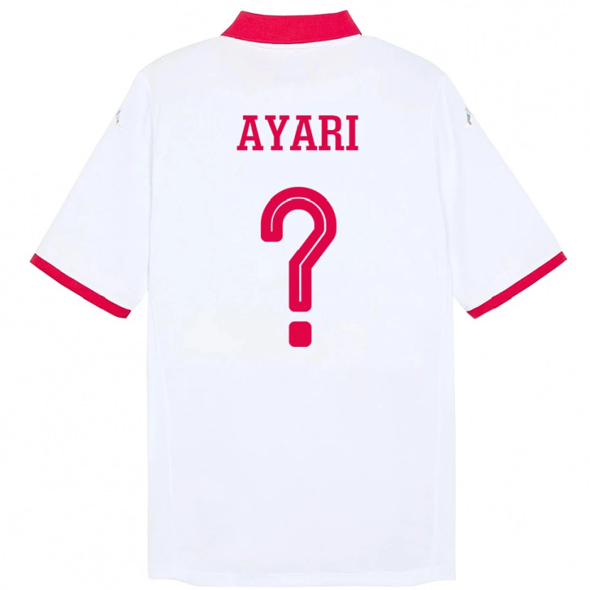 Danxen Mujer Camiseta Túnez Khalil Ayari #0 Blanco 2ª Equipación 24-26 La Camisa