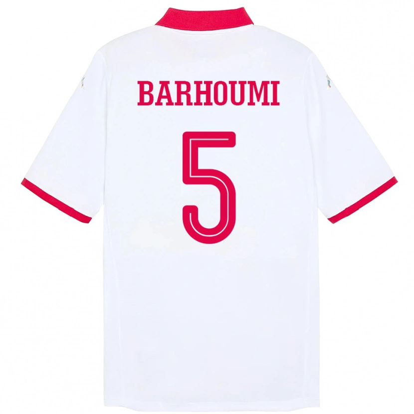 Danxen Mujer Camiseta Túnez Jasmina Barhoumi #5 Blanco 2ª Equipación 24-26 La Camisa