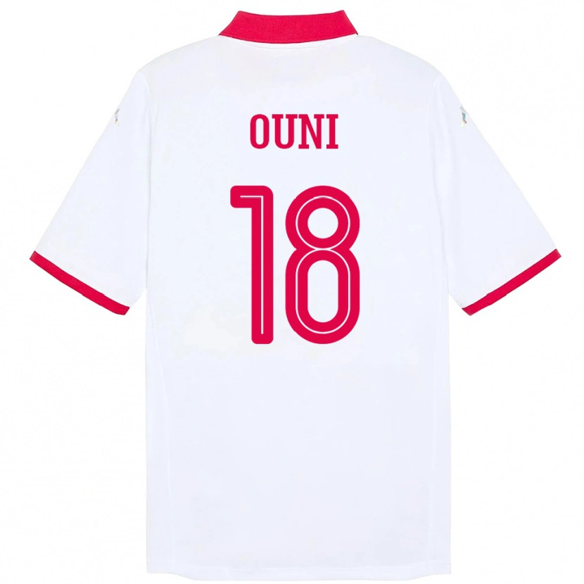 Danxen Mujer Camiseta Túnez Samia Ouni #18 Blanco 2ª Equipación 24-26 La Camisa
