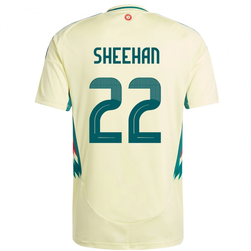 Danxen Mujer Camiseta Gales Josh Sheehan #22 Beige Amarillo 2ª Equipación 24-26 La Camisa