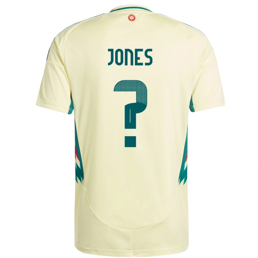 Danxen Mujer Camiseta Gales Iestyn Jones #0 Beige Amarillo 2ª Equipación 24-26 La Camisa