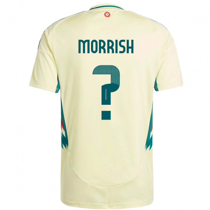 Danxen Mujer Camiseta Gales Rhys Morrish #0 Beige Amarillo 2ª Equipación 24-26 La Camisa