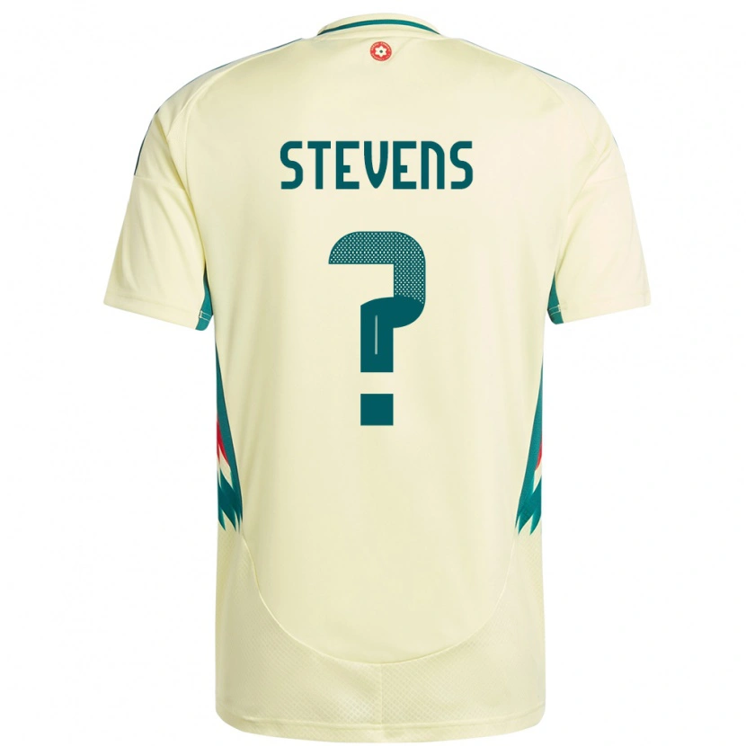 Danxen Mujer Camiseta Gales Charlie Stevens #0 Beige Amarillo 2ª Equipación 24-26 La Camisa