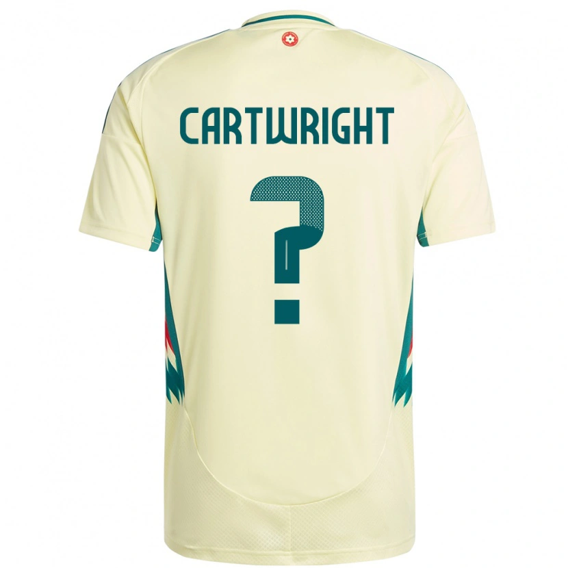 Danxen Mujer Camiseta Gales Logan Cartwright #0 Beige Amarillo 2ª Equipación 24-26 La Camisa