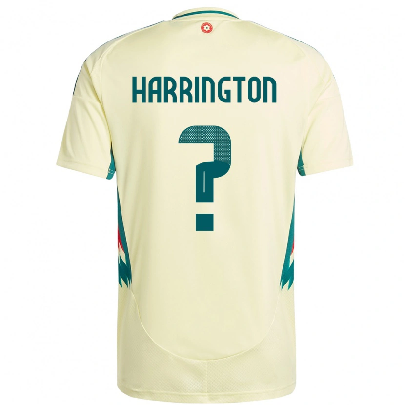 Danxen Mujer Camiseta Gales Theo Harrington #0 Beige Amarillo 2ª Equipación 24-26 La Camisa