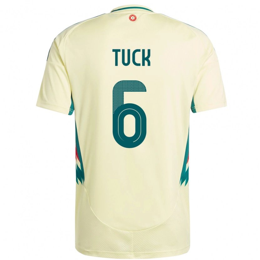 Danxen Mujer Camiseta Gales Alfie Tuck #6 Beige Amarillo 2ª Equipación 24-26 La Camisa