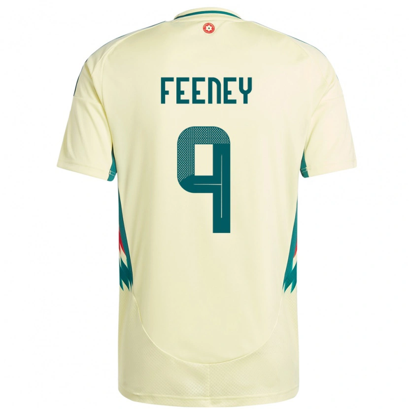 Danxen Mujer Camiseta Gales George Feeney #9 Beige Amarillo 2ª Equipación 24-26 La Camisa