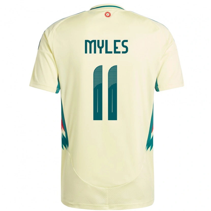 Danxen Mujer Camiseta Gales Elliot Myles #11 Beige Amarillo 2ª Equipación 24-26 La Camisa