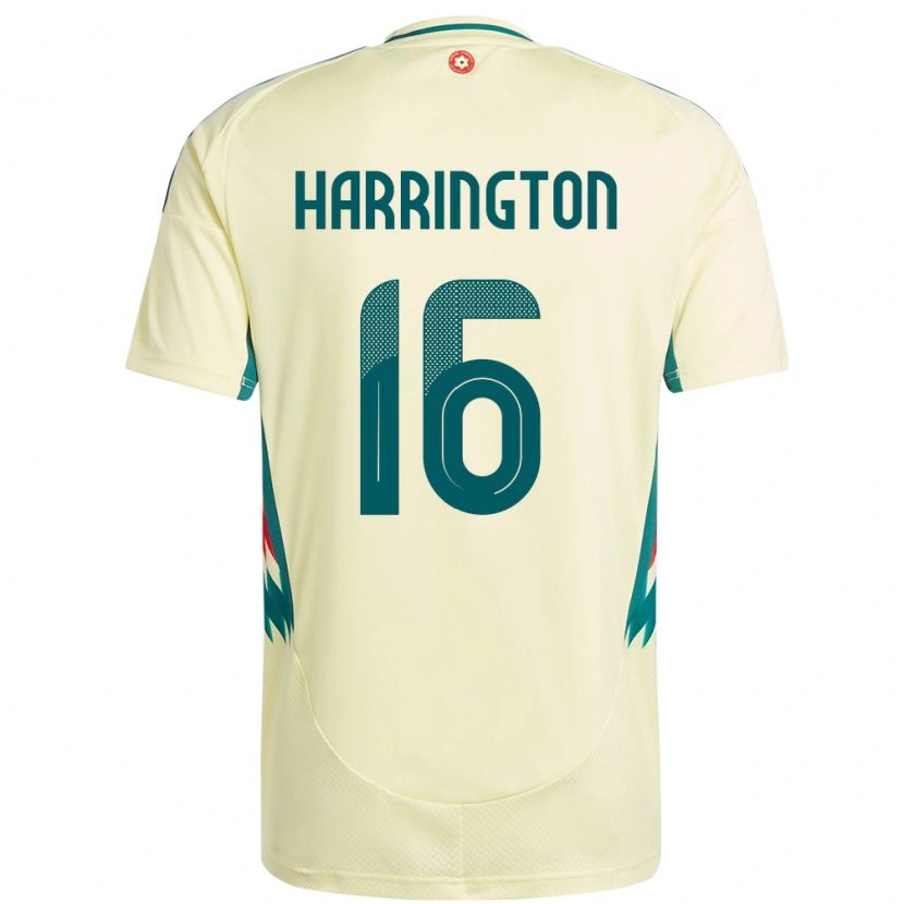 Danxen Mujer Camiseta Gales Ryan Harrington #16 Beige Amarillo 2ª Equipación 24-26 La Camisa