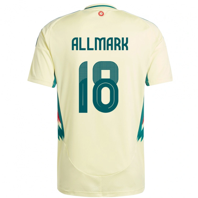 Danxen Mujer Camiseta Gales Hayden Allmark #18 Beige Amarillo 2ª Equipación 24-26 La Camisa