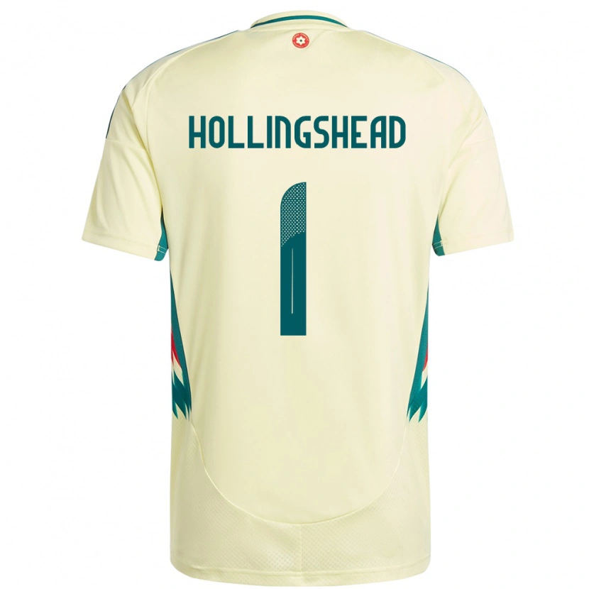 Danxen Mujer Camiseta Gales Ronnie Hollingshead #1 Beige Amarillo 2ª Equipación 24-26 La Camisa