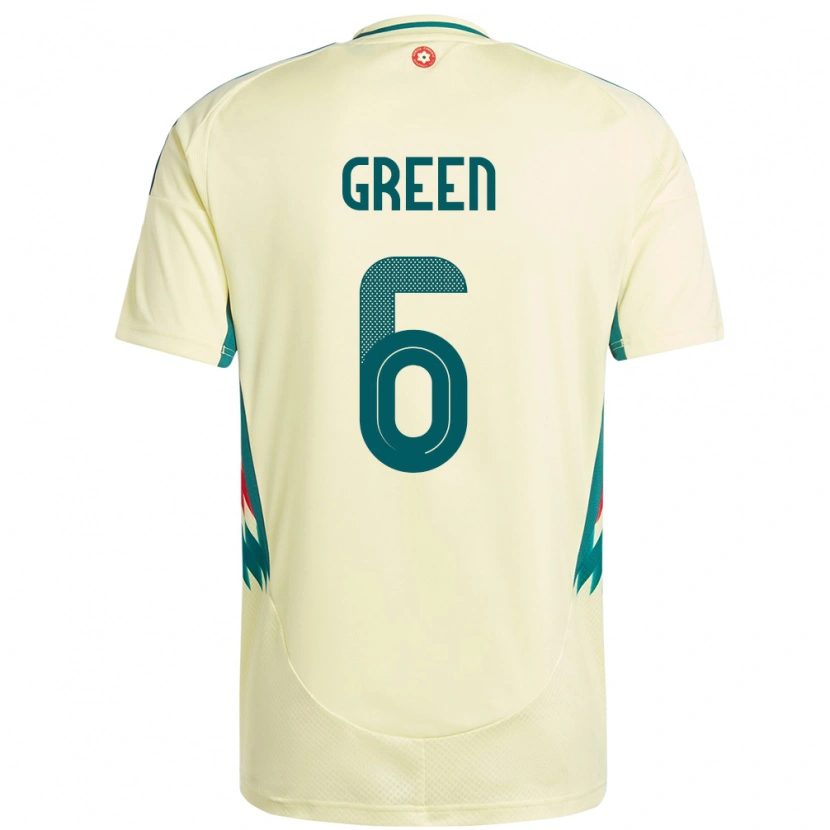 Danxen Mujer Camiseta Gales Josephine Green #6 Beige Amarillo 2ª Equipación 24-26 La Camisa