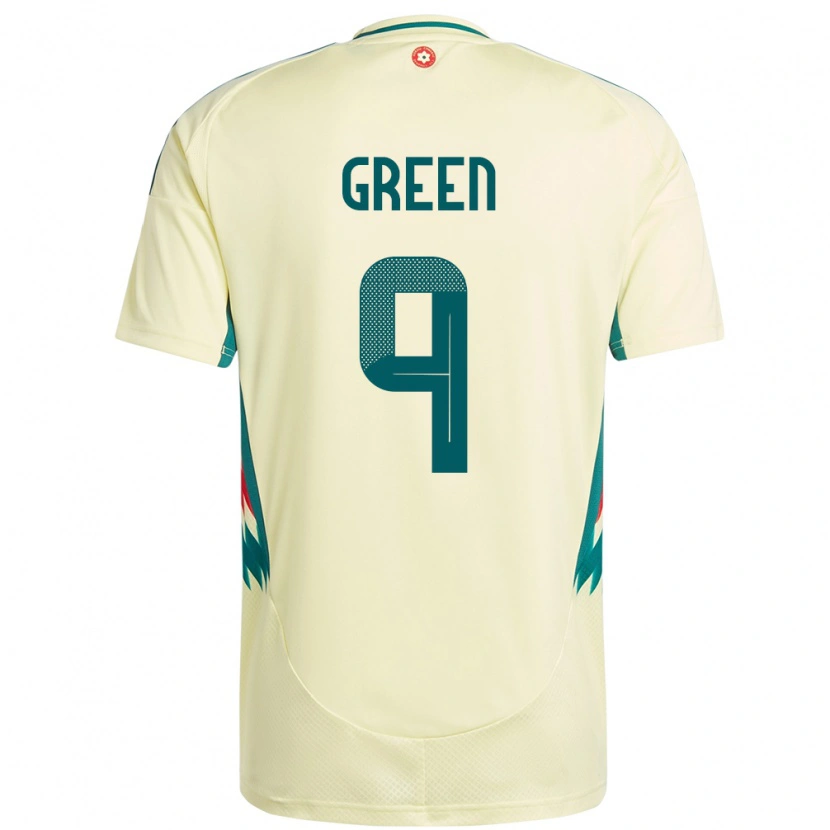 Danxen Mujer Camiseta Gales Kayleigh Green #9 Beige Amarillo 2ª Equipación 24-26 La Camisa